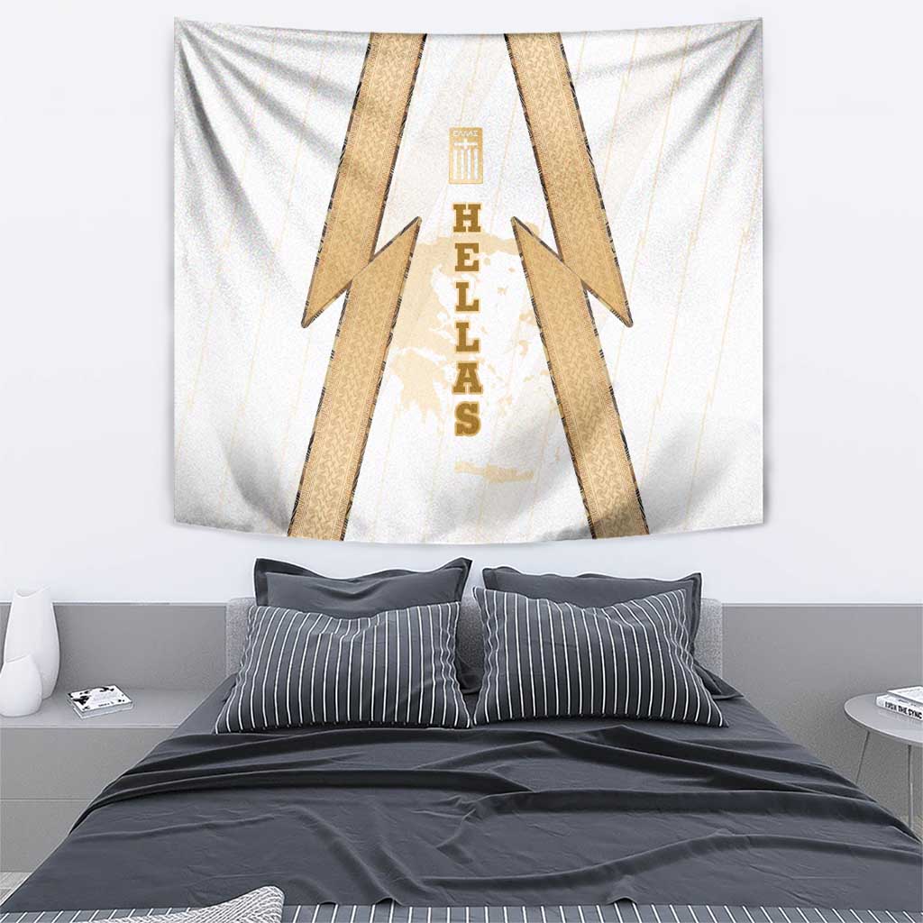 Hellas Athletic Tapestry with Ancient Greek Shield Graphic and Numbered Back