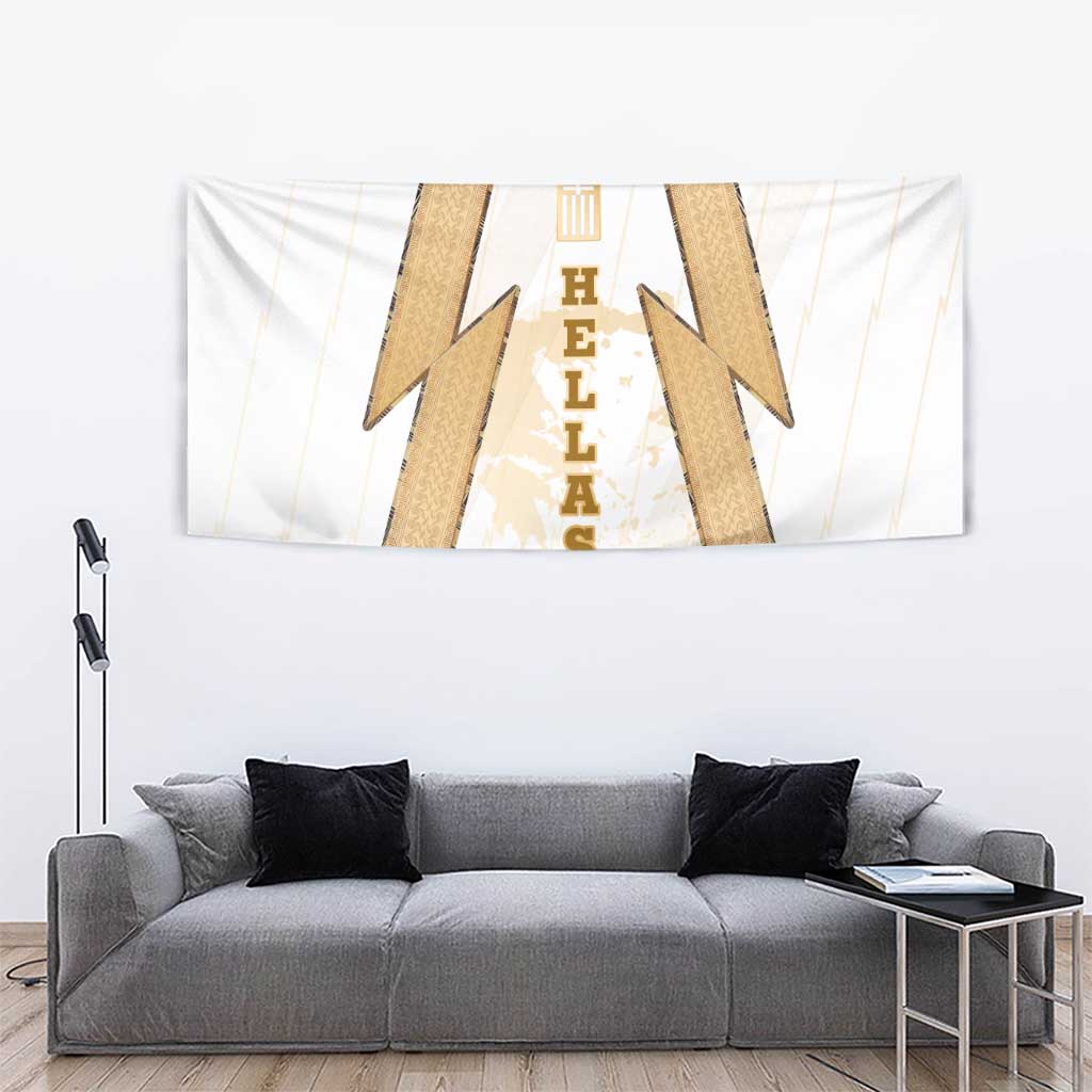 Hellas Athletic Tapestry with Ancient Greek Shield Graphic and Numbered Back