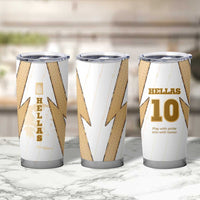 Hellas Athletic Tumbler Cup with Ancient Greek Shield Graphic and Numbered Back