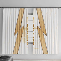 Hellas Athletic Window Curtain with Ancient Greek Shield Graphic and Numbered Back