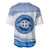 Greece Dolphin Baseball Jersey with Greek Key Pattern and Ocean Wave Design