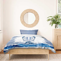 Greece Dolphin Bedding Set with Greek Key Pattern and Ocean Wave Design