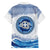 Greece Dolphin Family Matching Off The Shoulder Long Sleeve Dress and Hawaiian Shirt with Greek Key Pattern and Ocean Wave Design