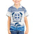 Greece Dolphin Family Matching Off The Shoulder Long Sleeve Dress and Hawaiian Shirt with Greek Key Pattern and Ocean Wave Design