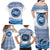 Greece Dolphin Family Matching Off Shoulder Maxi Dress and Hawaiian Shirt with Greek Key Pattern and Ocean Wave Design