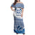 Greece Dolphin Family Matching Off Shoulder Maxi Dress and Hawaiian Shirt with Greek Key Pattern and Ocean Wave Design