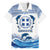 Greece Dolphin Family Matching Short Sleeve Bodycon Dress and Hawaiian Shirt with Greek Key Pattern and Ocean Wave Design