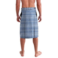 Greece Dolphin Lavalava with Greek Key Pattern and Ocean Wave Design