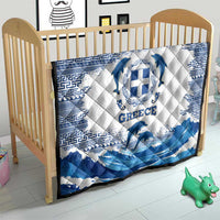 Greece Dolphin Quilt with Greek Key Pattern and Ocean Wave Design