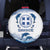 Greece Dolphin Spare Tire Cover with Greek Key Pattern and Ocean Wave Design