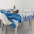 Greece Dolphin Tablecloth with Greek Key Pattern and Ocean Wave Design