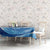 Greece Dolphin Tablecloth with Greek Key Pattern and Ocean Wave Design