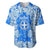 Greece Baroque Pattern Baseball Jersey with Greek Flag Crest and Country Map