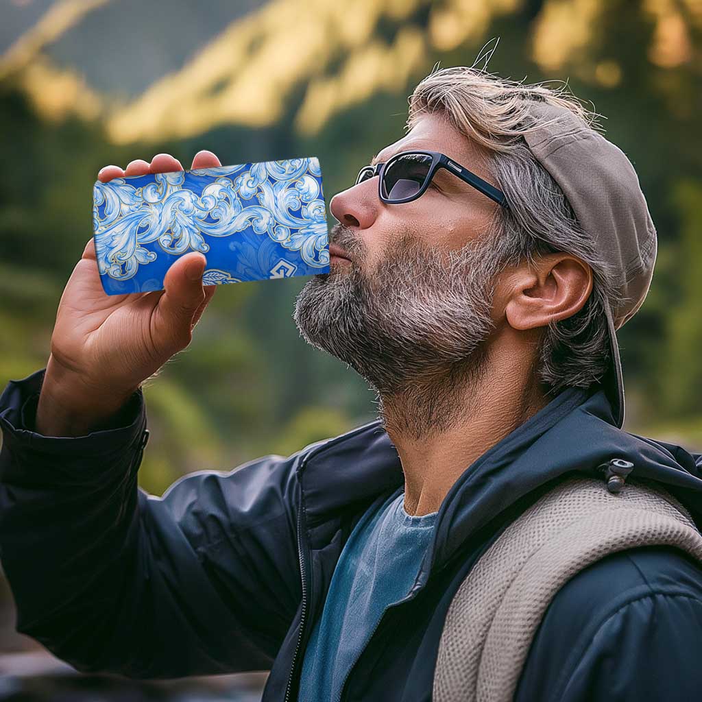 Greece Baroque Pattern 4 in 1 Can Cooler Tumbler with Greek Flag Crest and Country Map