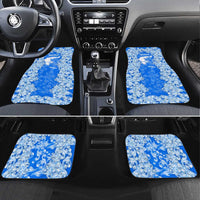 Greece Baroque Pattern Car Mats with Greek Flag Crest and Country Map