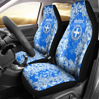 Greece Baroque Pattern Car Seat Cover with Greek Flag Crest and Country Map
