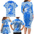 Greece Baroque Pattern Family Matching Long Sleeve Bodycon Dress and Hawaiian Shirt with Greek Flag Crest and Country Map