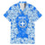 Greece Baroque Pattern Family Matching Mermaid Dress and Hawaiian Shirt with Greek Flag Crest and Country Map
