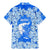 Greece Baroque Pattern Family Matching Mermaid Dress and Hawaiian Shirt with Greek Flag Crest and Country Map