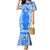 Greece Baroque Pattern Family Matching Mermaid Dress and Hawaiian Shirt with Greek Flag Crest and Country Map