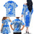 Greece Baroque Pattern Family Matching Off The Shoulder Long Sleeve Dress and Hawaiian Shirt with Greek Flag Crest and Country Map