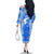 Greece Baroque Pattern Family Matching Off The Shoulder Long Sleeve Dress and Hawaiian Shirt with Greek Flag Crest and Country Map