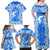 Greece Baroque Pattern Family Matching Off Shoulder Maxi Dress and Hawaiian Shirt with Greek Flag Crest and Country Map