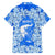 Greece Baroque Pattern Family Matching Off Shoulder Maxi Dress and Hawaiian Shirt with Greek Flag Crest and Country Map