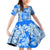 Greece Baroque Pattern Family Matching Off Shoulder Short Dress and Hawaiian Shirt with Greek Flag Crest and Country Map