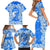 Greece Baroque Pattern Family Matching Short Sleeve Bodycon Dress and Hawaiian Shirt with Greek Flag Crest and Country Map