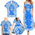 Greece Baroque Pattern Family Matching Summer Maxi Dress and Hawaiian Shirt with Greek Flag Crest and Country Map
