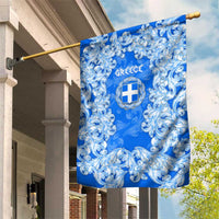 Greece Baroque Pattern Garden Flag with Greek Flag Crest and Country Map