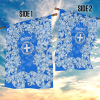 Greece Baroque Pattern Garden Flag with Greek Flag Crest and Country Map