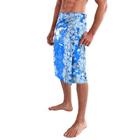 Greece Baroque Pattern Lavalava with Greek Flag Crest and Country Map