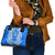 Greece Baroque Pattern Shoulder Handbag with Greek Flag Crest and Country Map