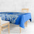 Greece Baroque Pattern Tablecloth with Greek Flag Crest and Country Map