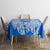Greece Baroque Pattern Tablecloth with Greek Flag Crest and Country Map
