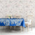 Greece Baroque Pattern Tablecloth with Greek Flag Crest and Country Map