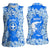 Greece Baroque Pattern Women Sleeveless Polo Shirt with Greek Flag Crest and Country Map