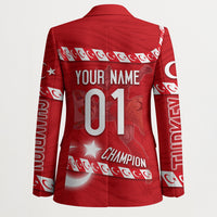 Personalized Turkey Football Bozkurt Mascot Blazer Turkish Flag Crescent Moon Red And White Comic Art