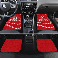 Personalized Turkey Football Bozkurt Mascot Car Mats Turkish Flag Crescent Moon Red And White Comic Art