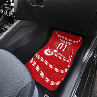 Personalized Turkey Football Bozkurt Mascot Car Mats Turkish Flag Crescent Moon Red And White Comic Art