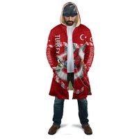 Personalized Turkey Football Bozkurt Mascot Cloak Turkish Flag Crescent Moon Red And White Comic Art