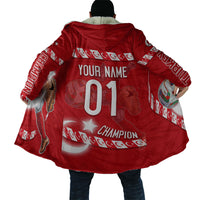 Personalized Turkey Football Bozkurt Mascot Cloak Turkish Flag Crescent Moon Red And White Comic Art