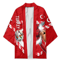 Personalized Turkey Football Bozkurt Mascot Kimono Turkish Flag Crescent Moon Red And White Comic Art