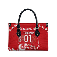 Personalized Turkey Football Bozkurt Mascot Leather Bag Turkish Flag Crescent Moon Red And White Comic Art