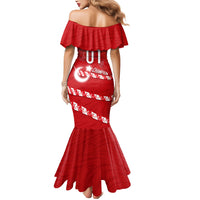 Personalized Turkey Football Bozkurt Mascot Mermaid Dress Turkish Flag Crescent Moon Red And White Comic Art