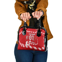 Personalized Turkey Football Bozkurt Mascot Shoulder Handbag Turkish Flag Crescent Moon Red And White Comic Art