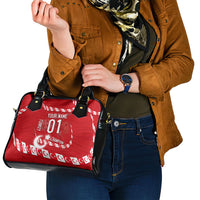 Personalized Turkey Football Bozkurt Mascot Shoulder Handbag Turkish Flag Crescent Moon Red And White Comic Art