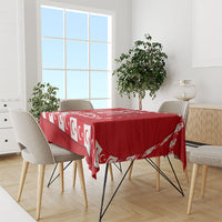 Personalized Turkey Football Bozkurt Mascot Tablecloth Turkish Flag Crescent Moon Red And White Comic Art